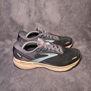 Brooks Ghost 14 Running Shoes Womens Sz 7.5 Athletic Sneakers Trainers Black.
